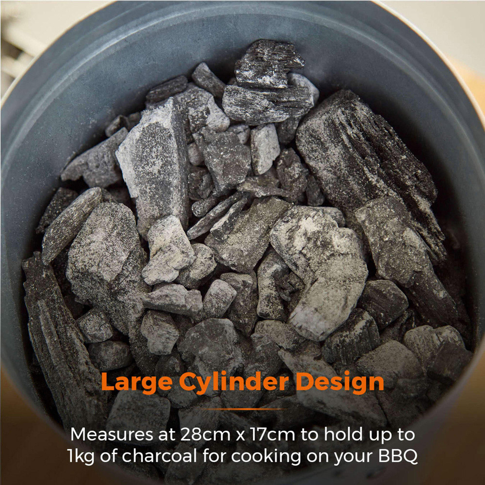 Tower 28cm Charcoal Starter Pan with Stay Cool Plastic Handle Image 3