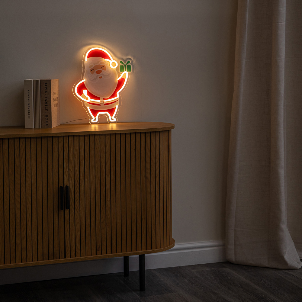 Samuel Alexander Warm White LED Santa Neon Sign Christmas Decoration 40cm Image 8