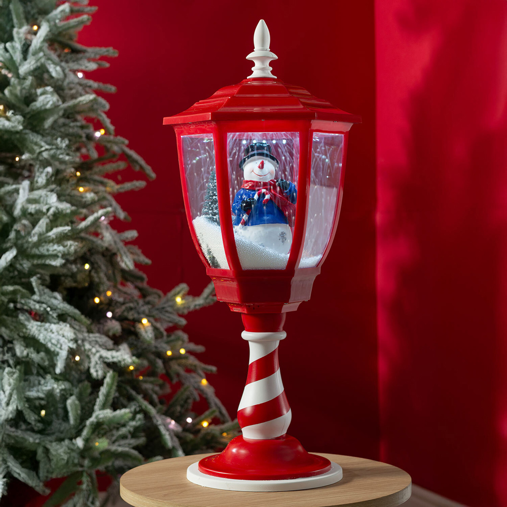 Red and White Table Lantern Image 2