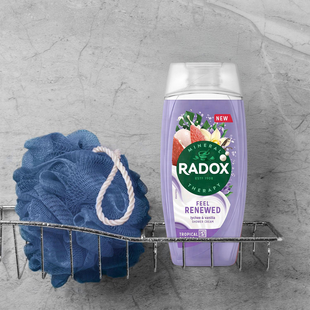 Radox Mineral Therapy Feel Renewed Lychee and Vanilla Moisturising Shower Cream 225ml 6 Pack Image 2