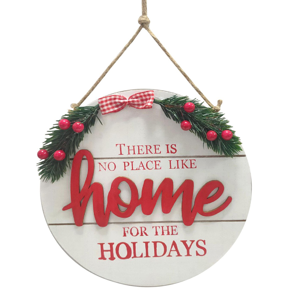 Home For The Holidays Hanging Sign - White Image