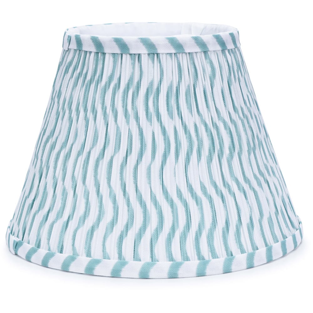 ValueLights Riza Green Arrow Tapered Pleated Lamp Shade Large Image 1