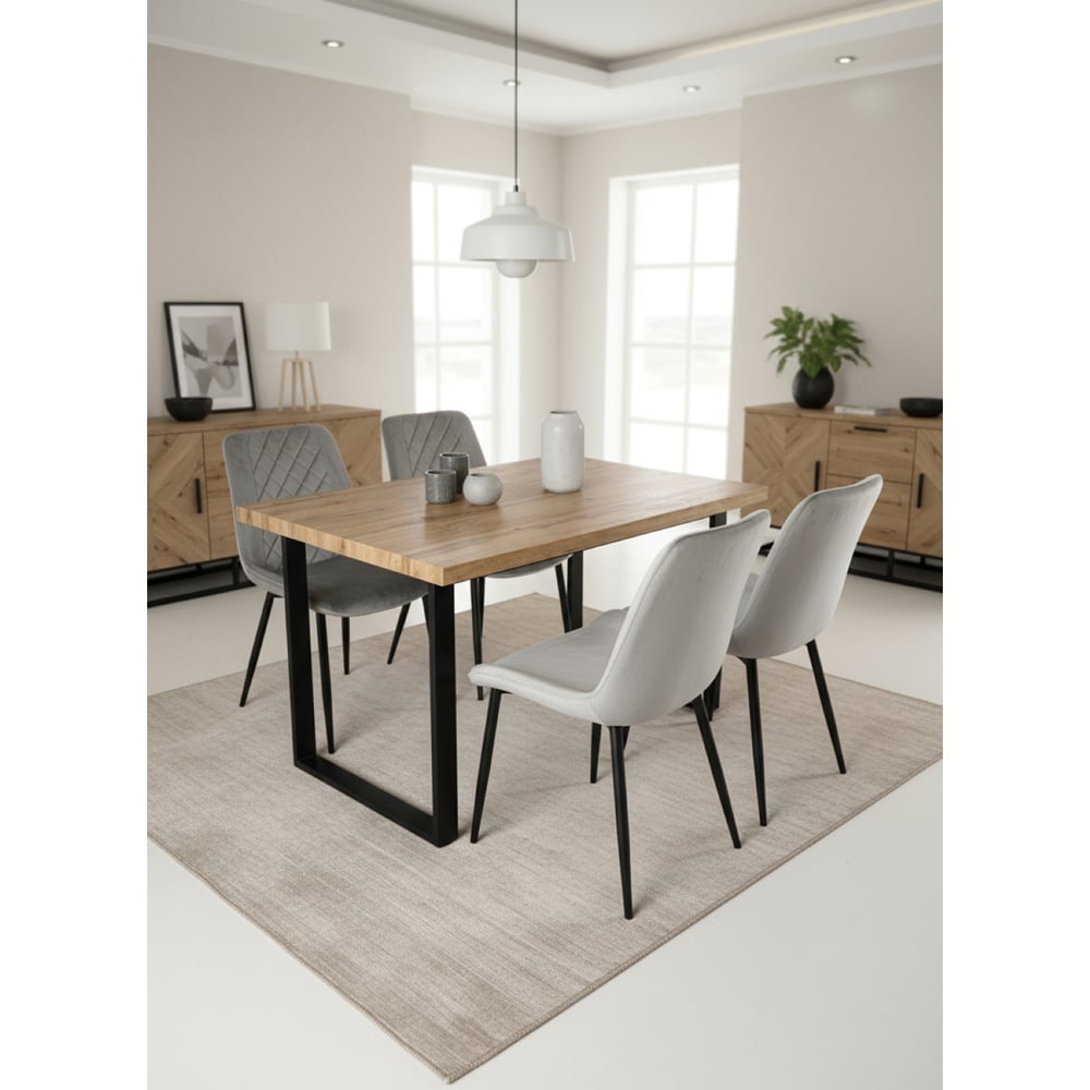Indoor Living Colorado Amelia 4 Seater Dining Table Grey and Natural Image 9