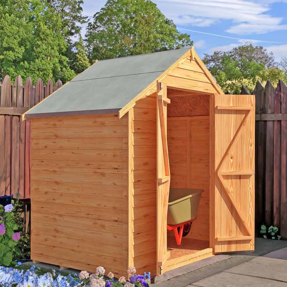 Shire GB Garden Value 4 x 6ft Overlap Double Door Garden Shed Image 4