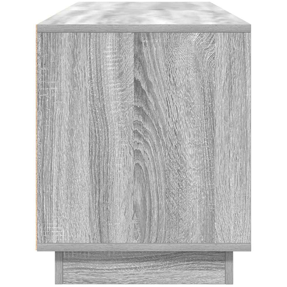 vidaXL 2 Door 2 Drawer Grey Sonoma TV Cabinet with LED Lights Image 7