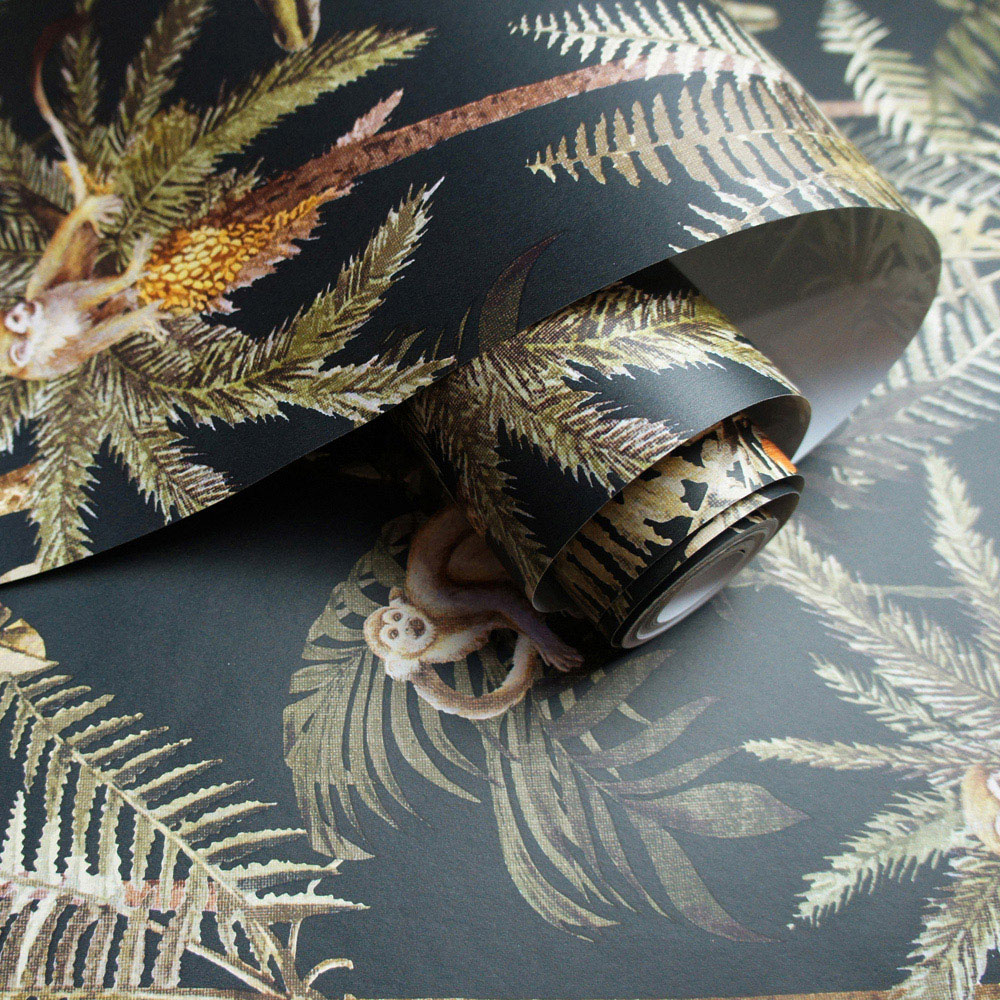 Holden Monkey Oasis Charcoal Wallpaper Image 2