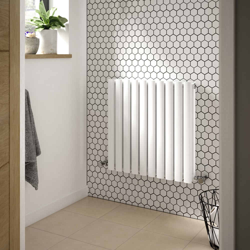 nuie Revive Anthracite Horizontal Double Panel Radiator 600 x 586mm Image 2