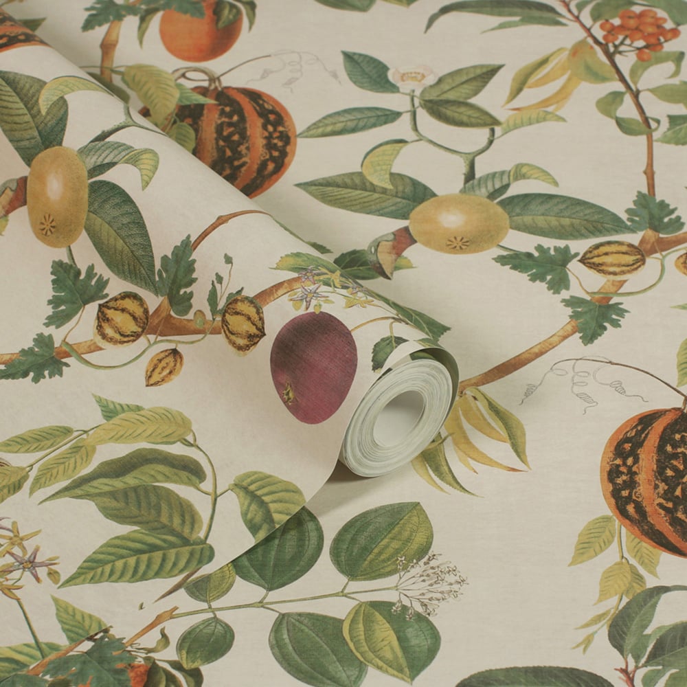 Esselle Home Tropic House Parchment and Green Wallpaper Image 2