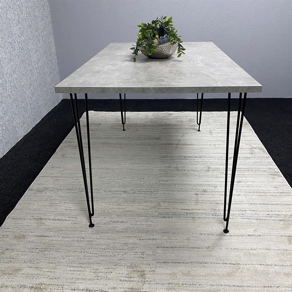 Kosy Koala Light Stone Grey Rectangular Dining Table Image 6