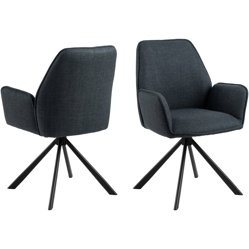 Florence Glenda Grey Swivel Dining Chair Image 2