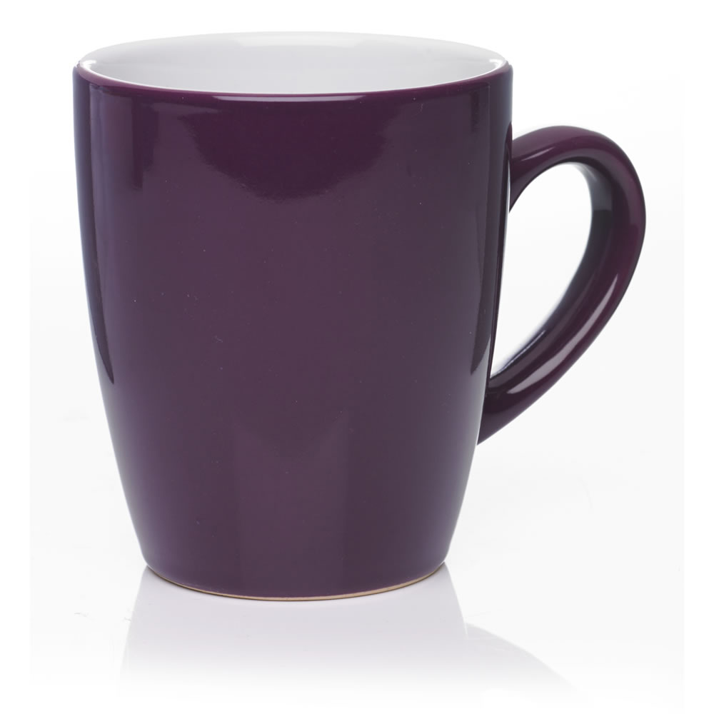 Wilko Colour Play Purple and White Mug Image 1