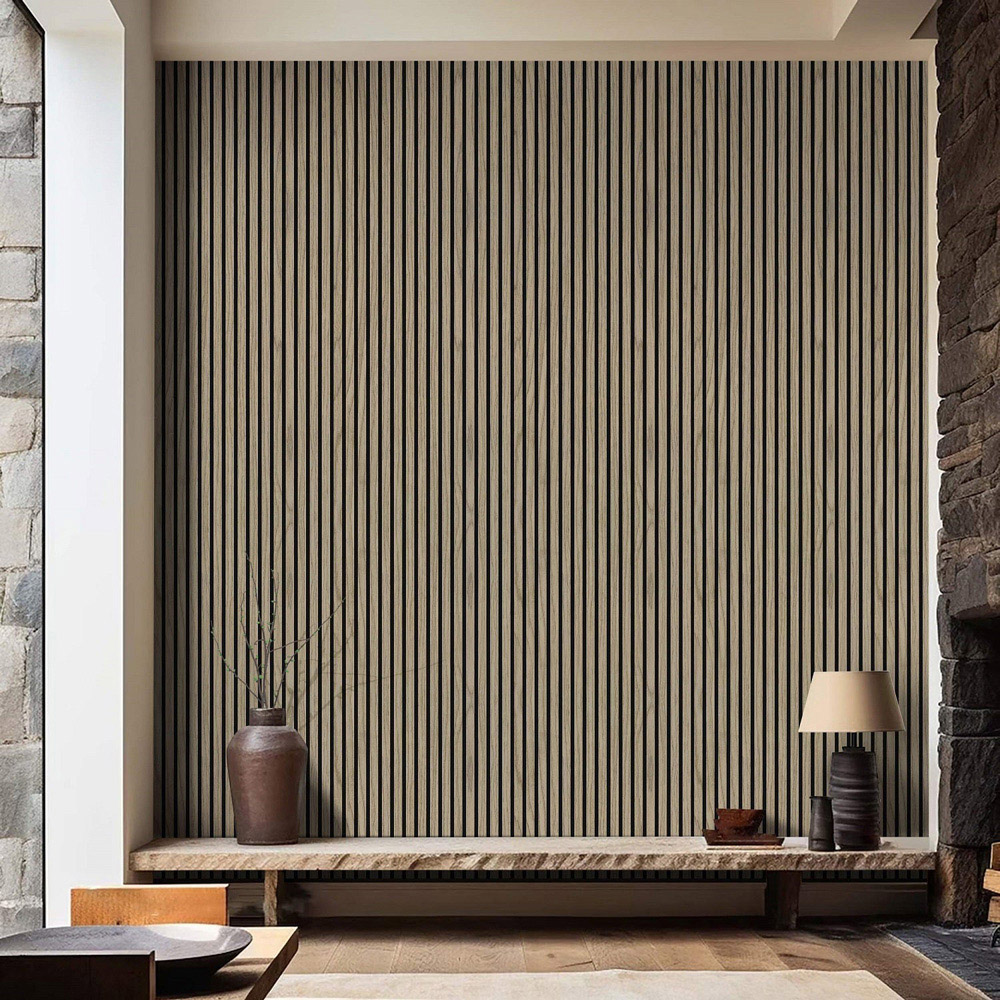 Portland 240 x 60cm Acupanel Walnut Acoustic Slat Wall Panel Image 8