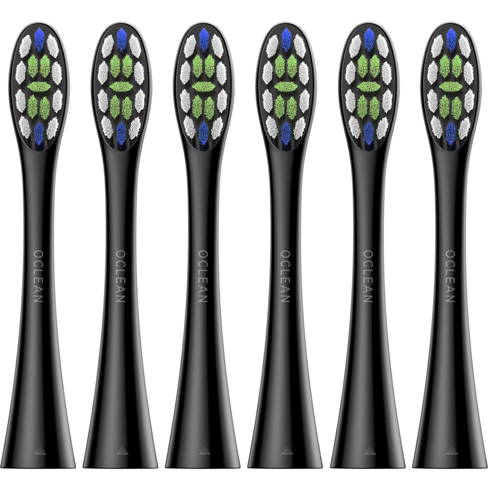 Oclean Black Professional Clean Brush Heads 6 Pack Image 1