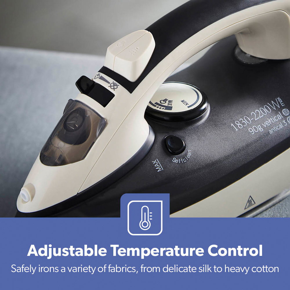 Geepas Grey Fast Heat-Up Grey Steam Iron 2200W Image 7
