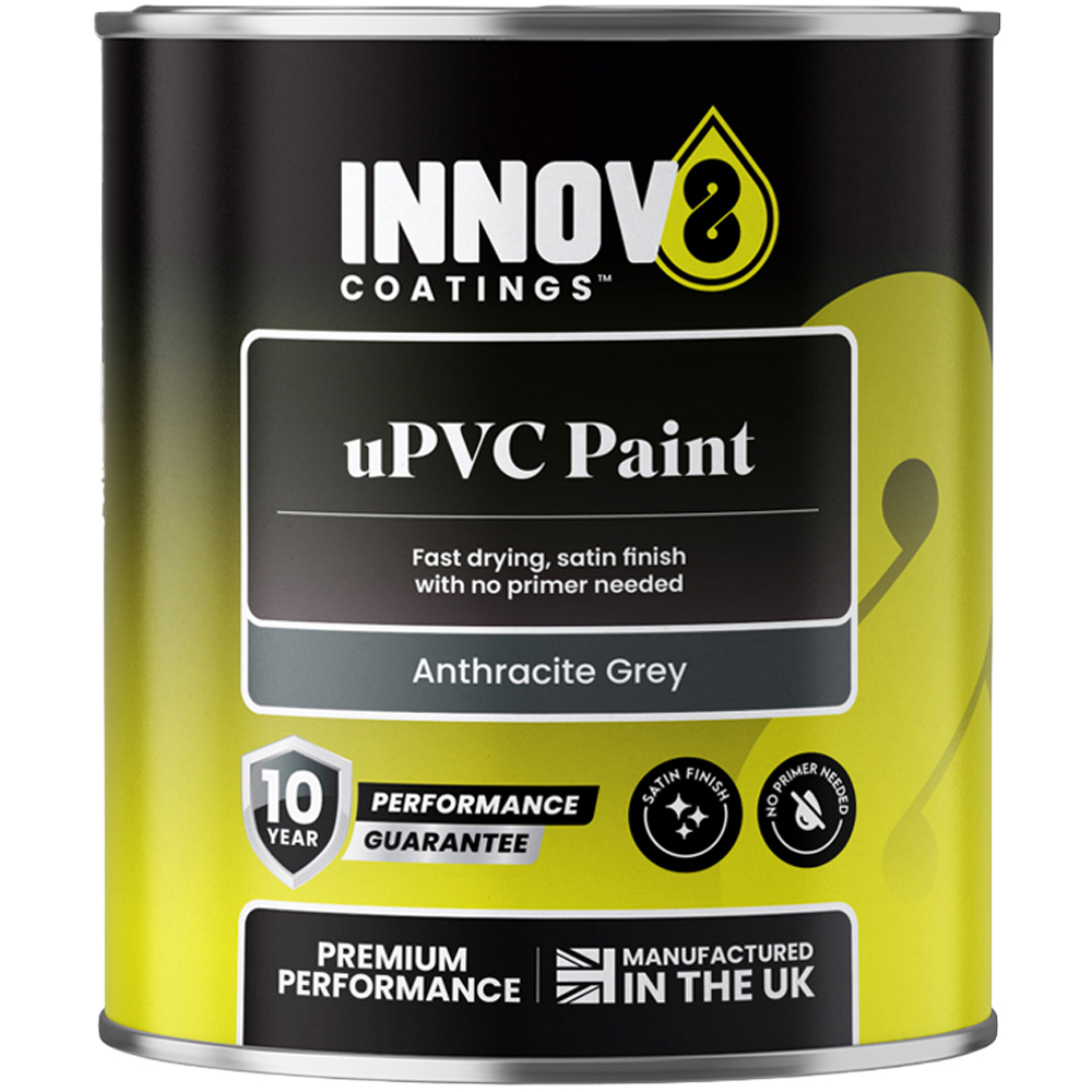 Innov8 Coatings Anthracite Grey Satin Finish uPVC Paint 750ml Image 2