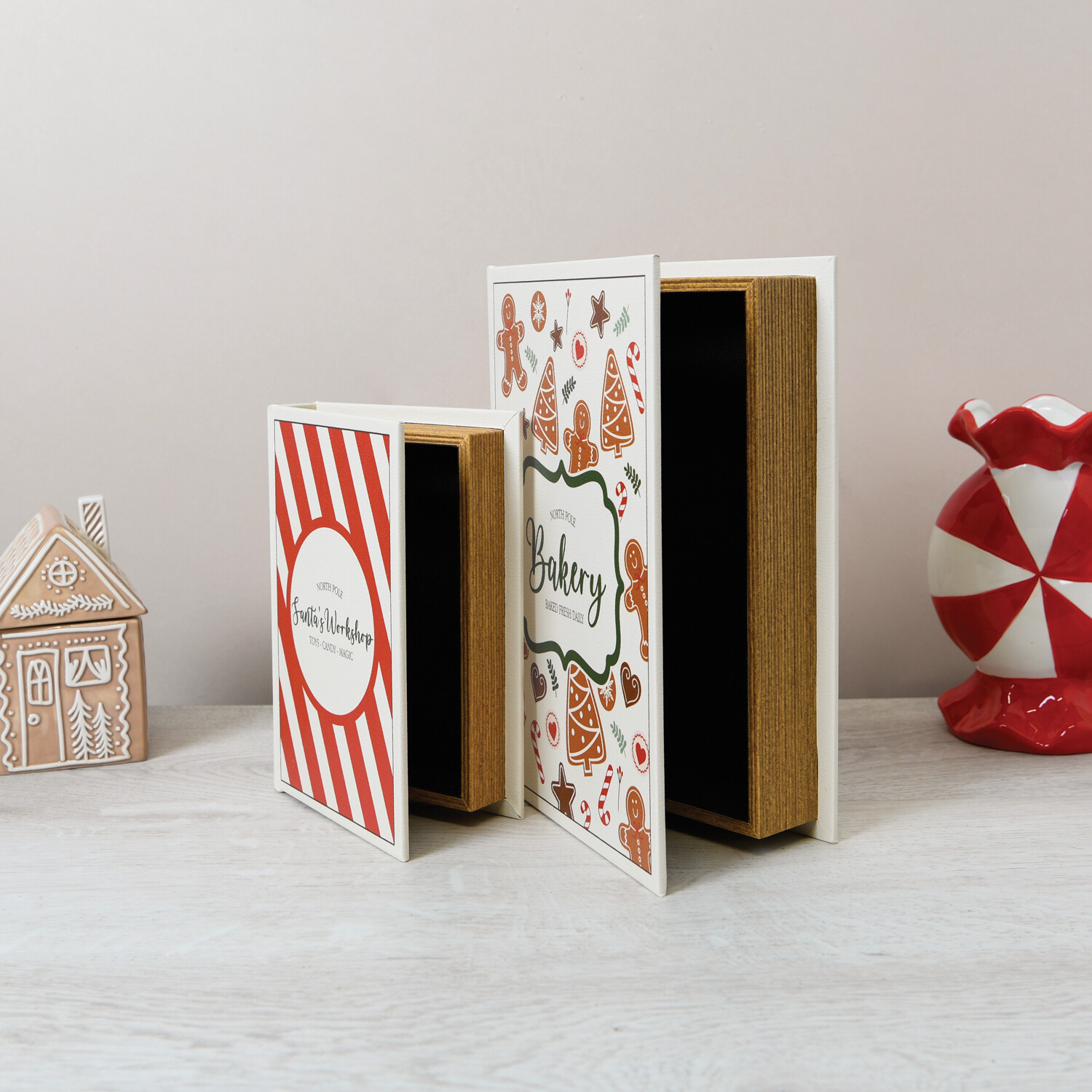 Set of 2 Christmas Book Boxes Image 3