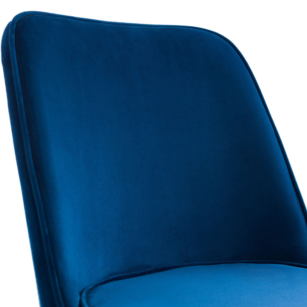 Julian Bowen Burgess Set of 2 Blue Dining Chair Image 5