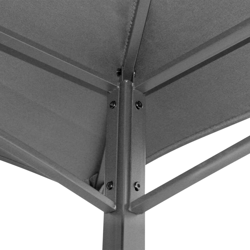 vidaXL 2.4 x 1.5m Anthracite BBQ Gazebo with Side Shelves Image 5