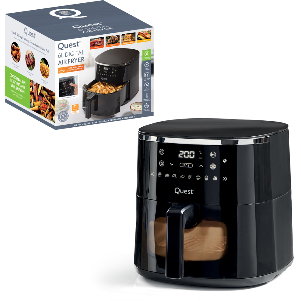 Quest 33860 Black 6L Digital Air Fryer Image 4