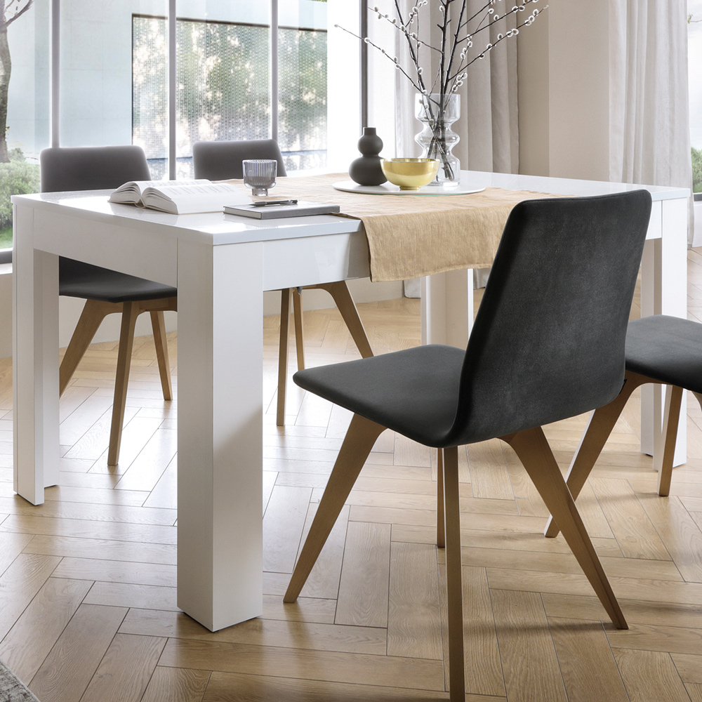 Florence Lyon 4 Seater 90 to 180cm Extending Dining Table White Image 1