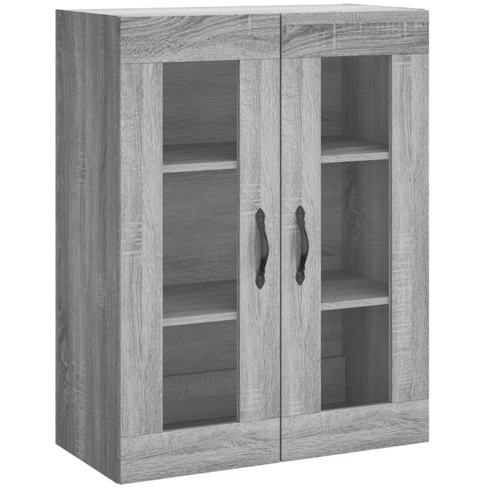 vidaXL 2 Door Grey Sonoma Wall Mounted Cabinet Image 2