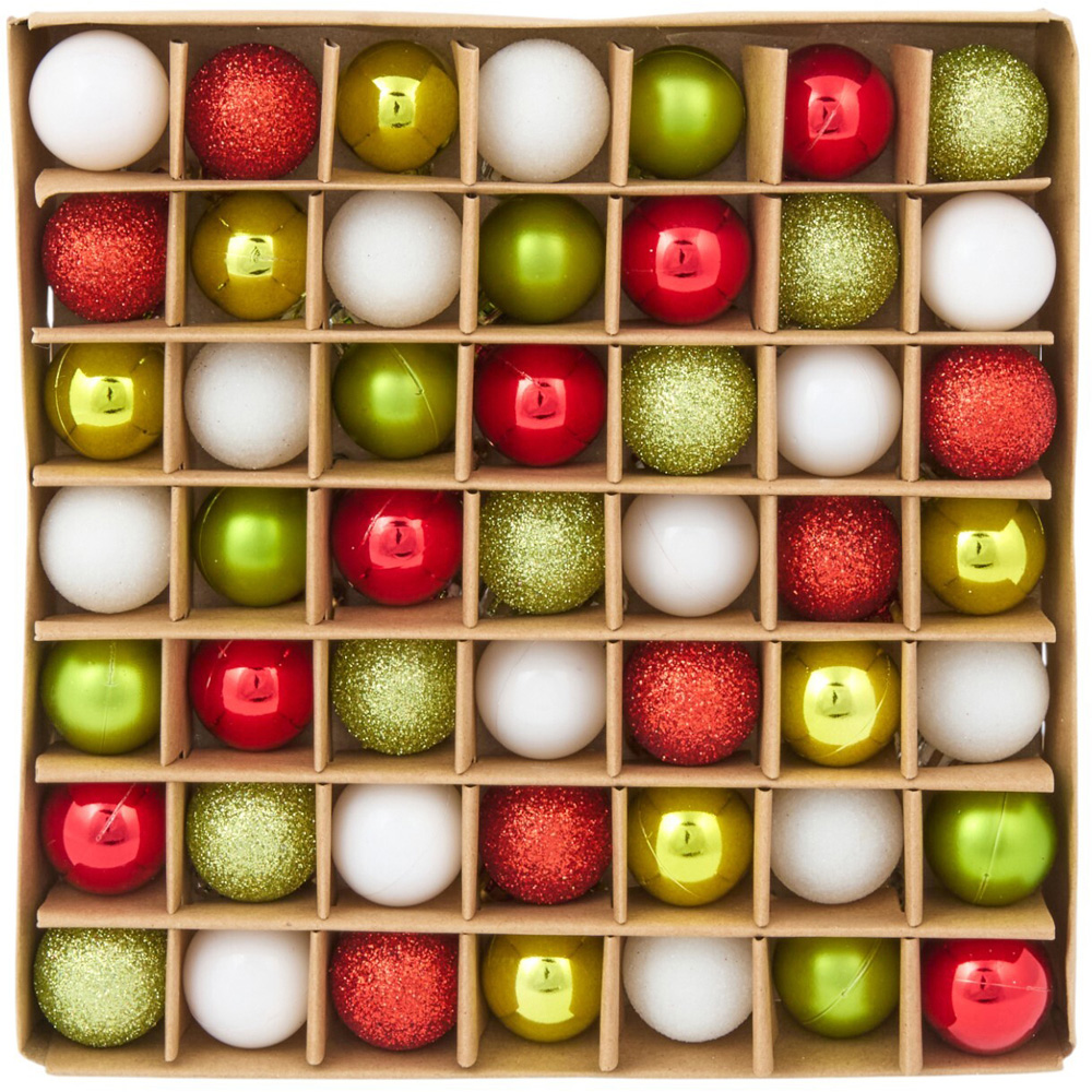 Pack of 49 Candy Cane Lane Baubles Image 3