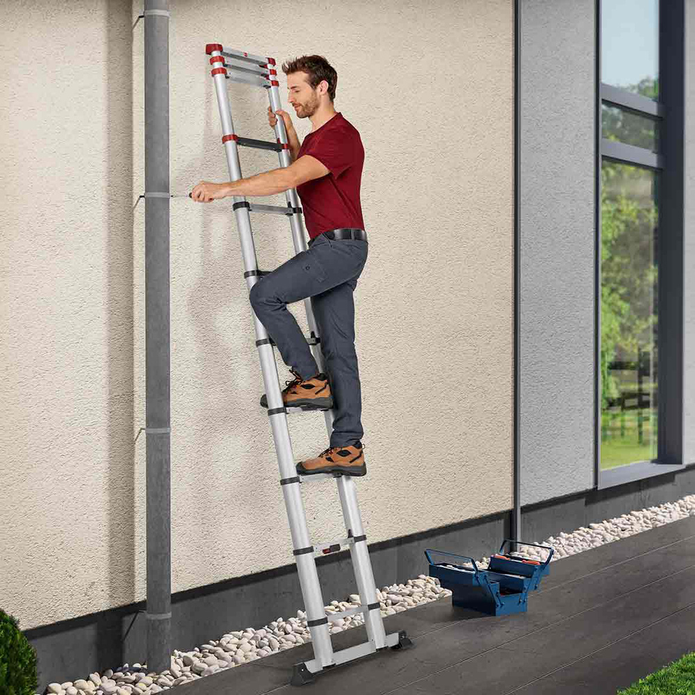 Hailo 7113-111 T80 Flexiline Safety Telescopic Ladder 3.20m Image 8