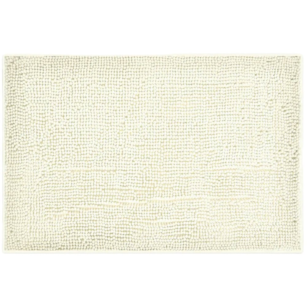 Allure Bath Fashions Cream Chenille Microfibre Supersoft Non-Slip Bobble Bath Mat 50 x 80cm Image 1