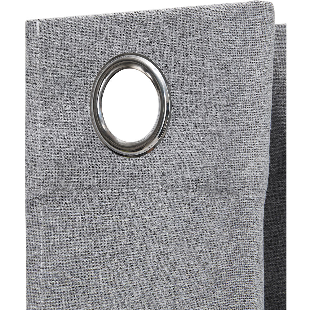 Living and Home Solid Grey Blackout Chenille Curtains 168 x 229cm Image 4
