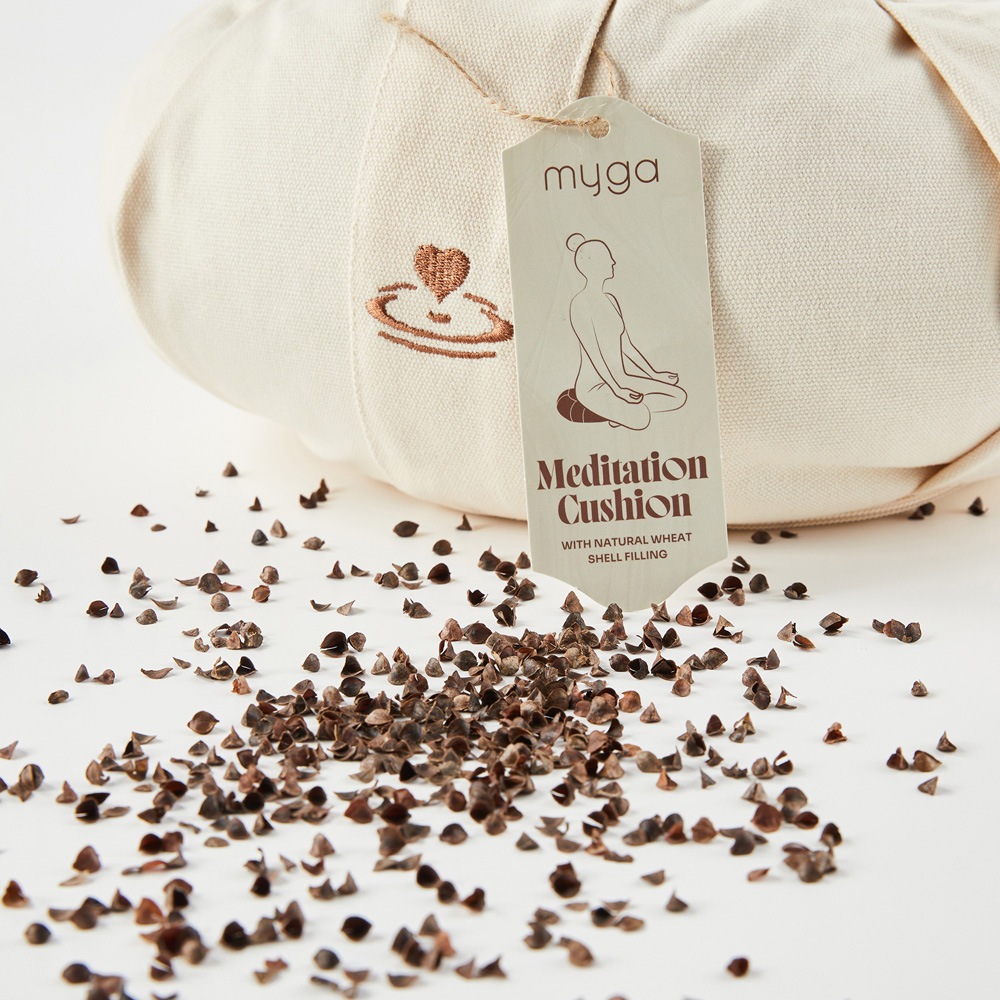 Myga Cream Zafu Yoga Meditation Cushion 34 x 34cm Image 2