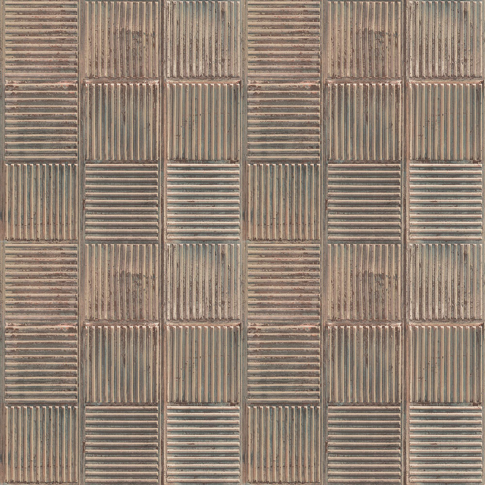 Galerie Grunge Steel Plates Bronze Wallpaper Image 1