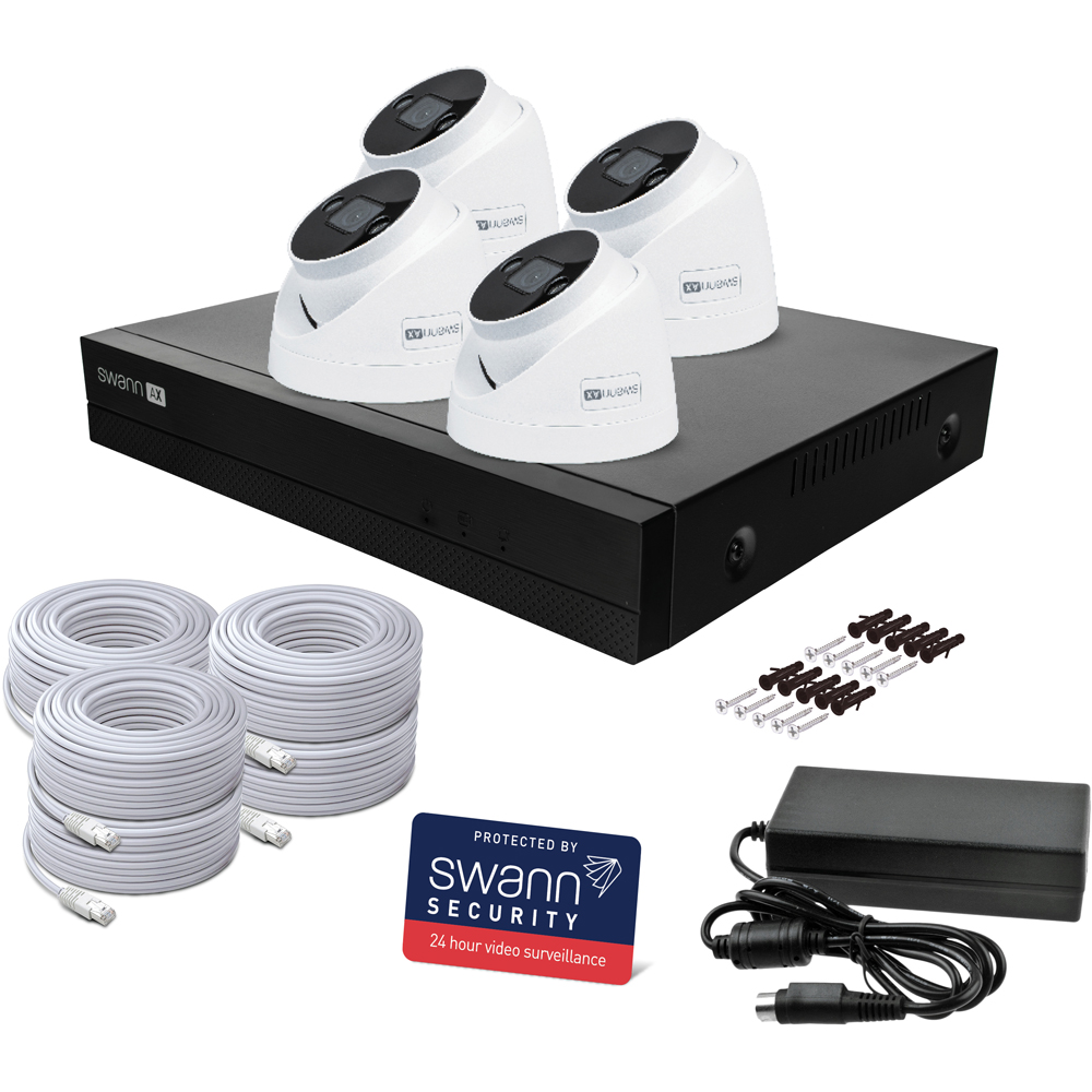 Swann AdvancedX Wired NVR CCTV 4K Dome Camera Kit with 1TB HDD Storage Image 3