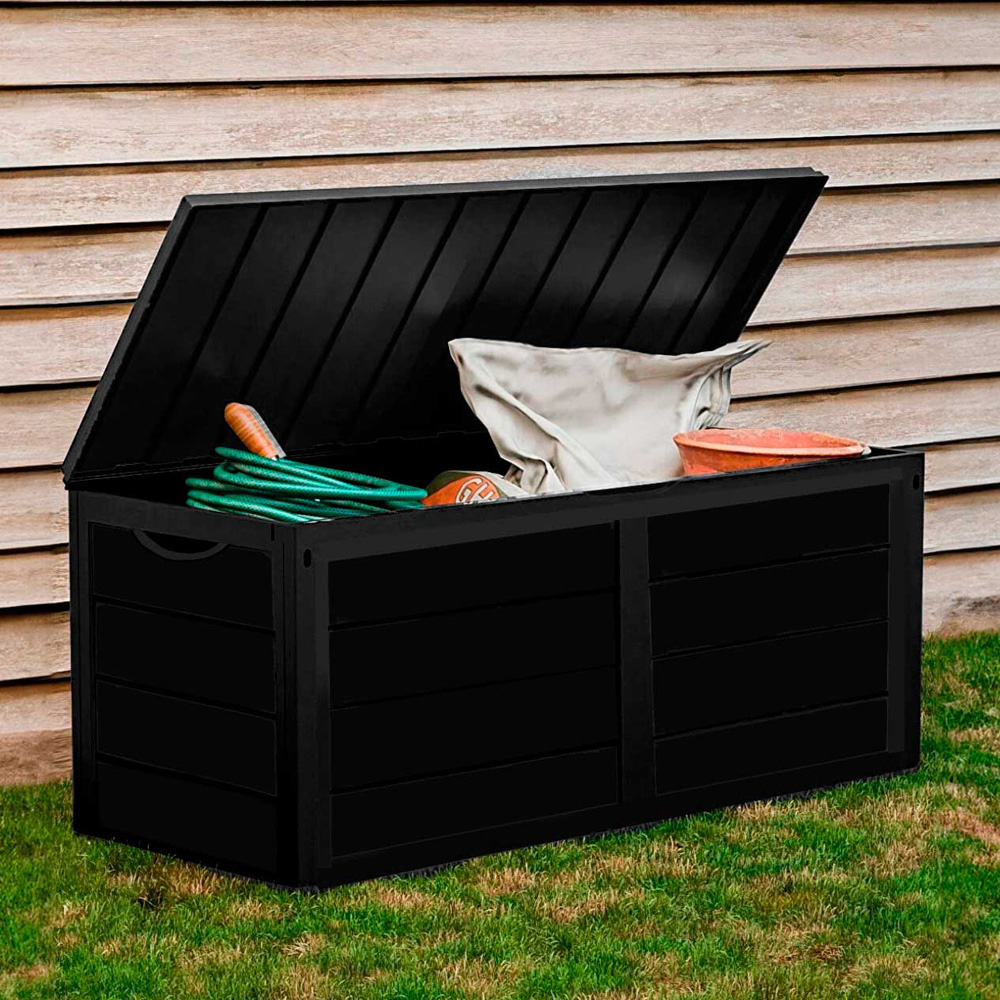 Neo 320L Dark Grey Plastic Storage Box Image 2