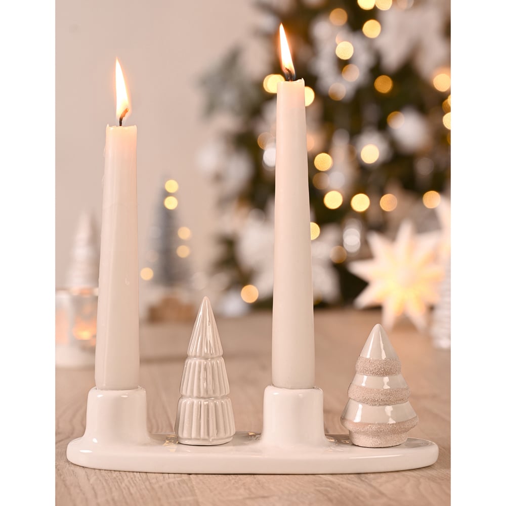 The Seasonal Gift Co. Christmas Tree Taper Candle Tray Image 2