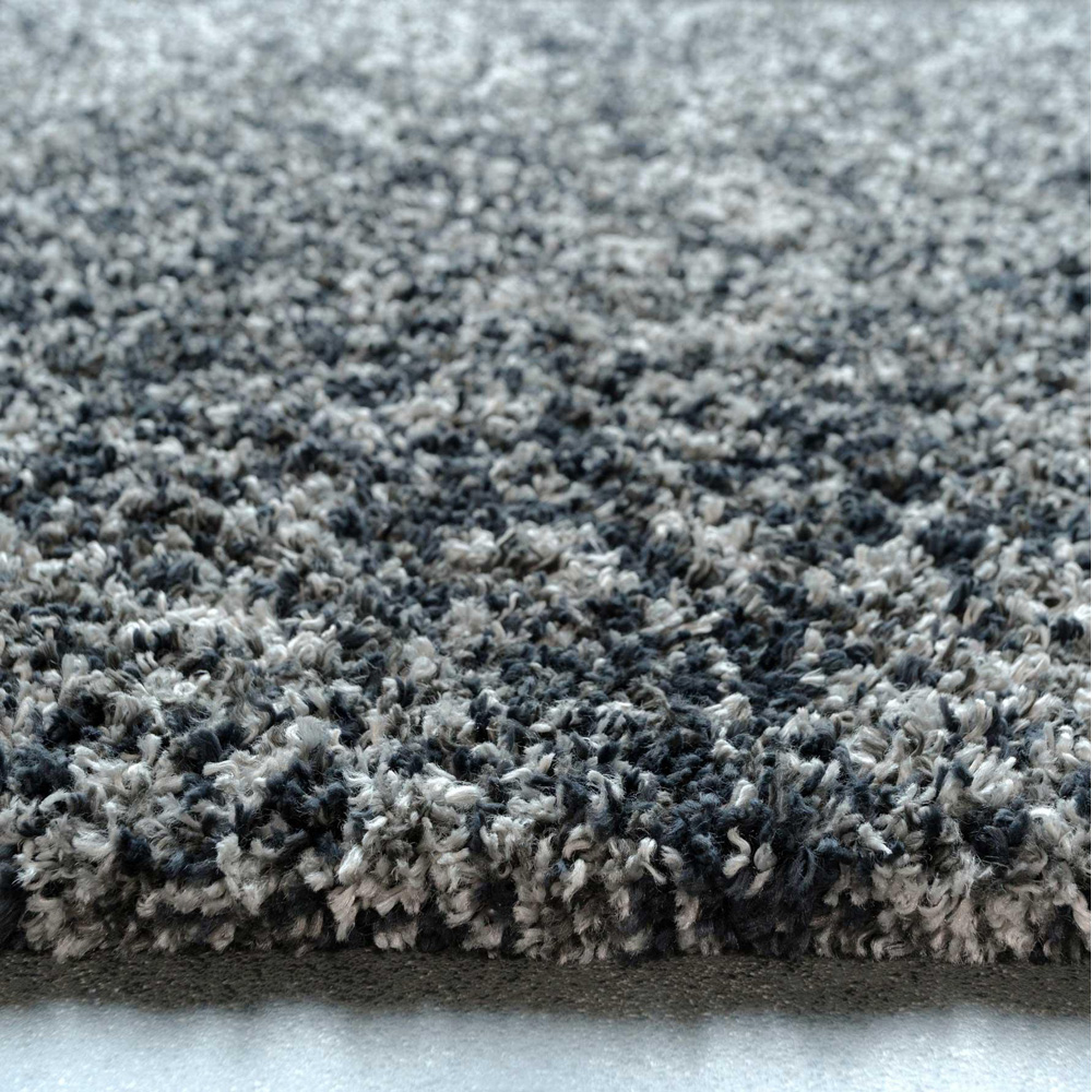 Kukoon Kinsale Dark Grey Multicolour Shaggy Mottled Rug 160 x 230cm Image 6