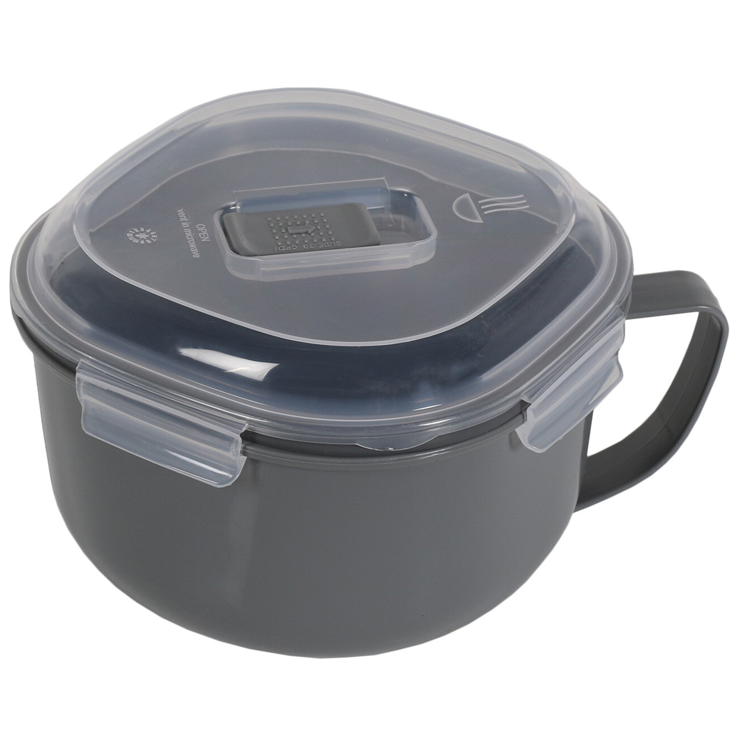 Noodle Bowl with Lid Grey 950ml Image