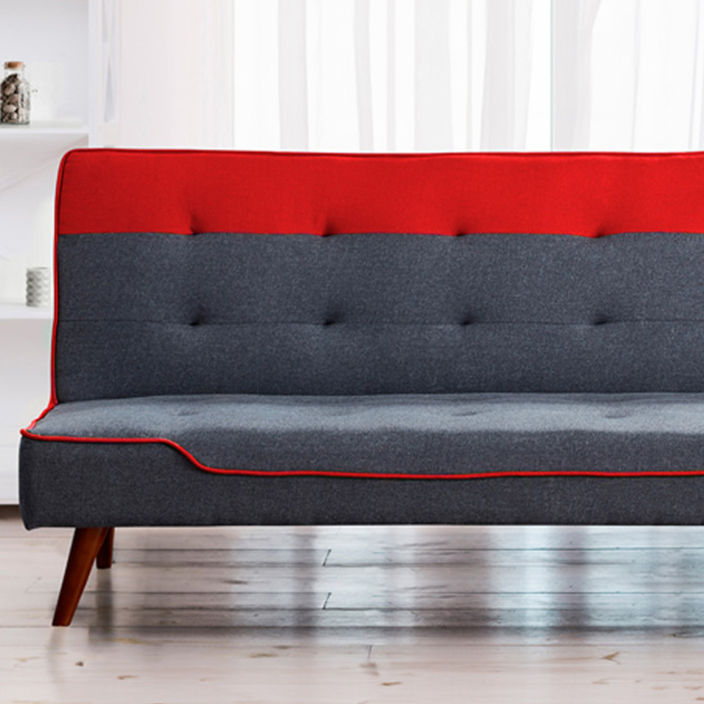 Brooklyn Double Sleeper Red Fabric Sofa Bed Image 3