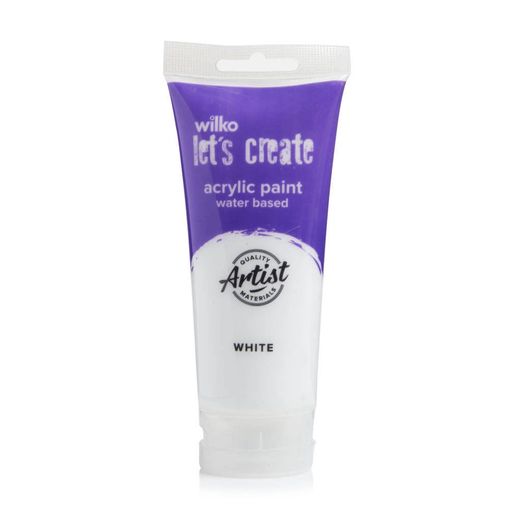 Wilko Let’s Create White Acrylic Paint 200ml Wilko