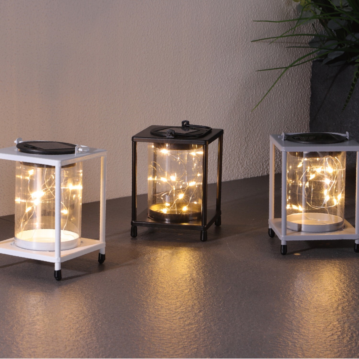 Solar Powered Square Lantern Image 2