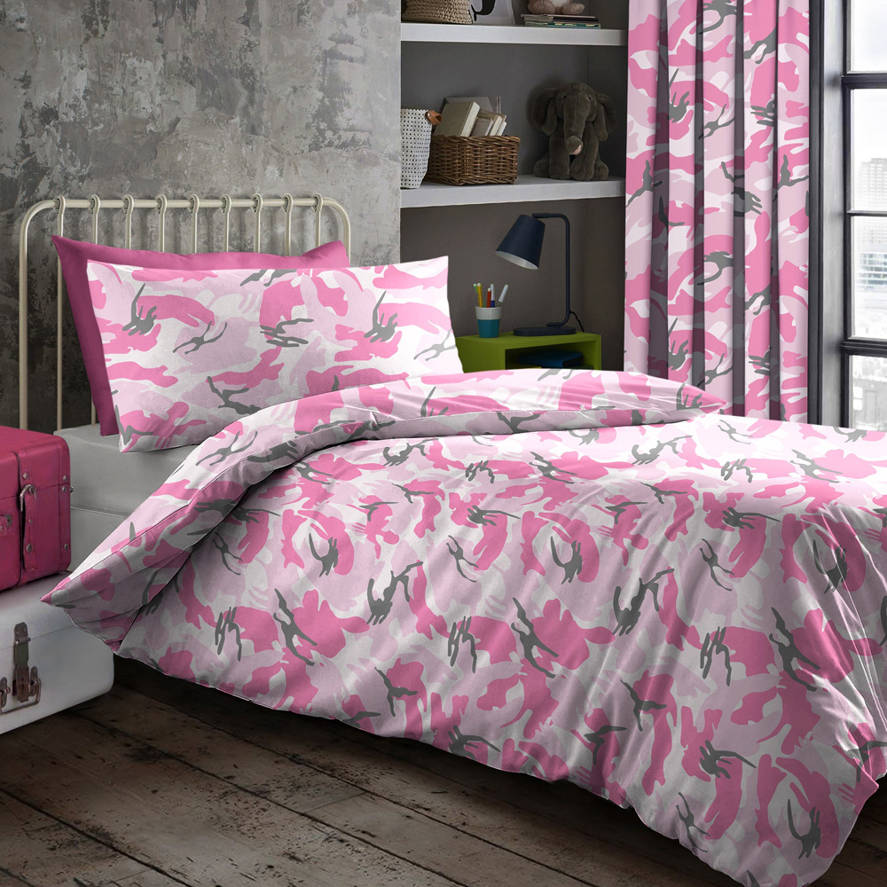 Velosso Double Camouflage Pink Fitted Sheet Image 3