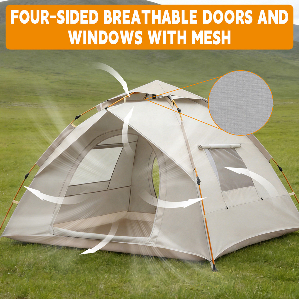 Willowmare 1-2 Person Waterproof Easy Setup Camping Tent White Image 6