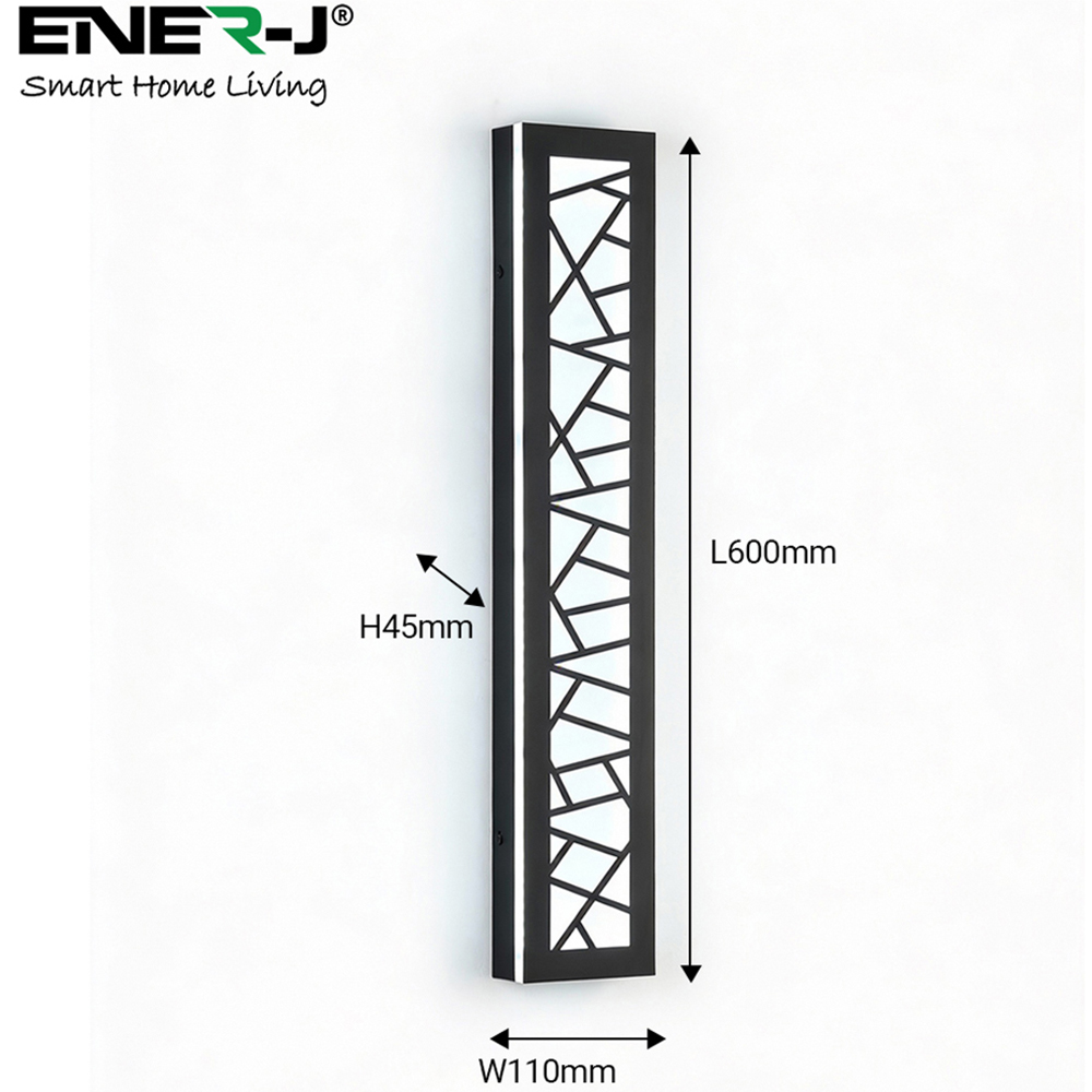 ENER-J PrismGrid 30W CCT Adjustable and Dimming Geometrical Acrylic LED Wall Light 60 x 11cm Image 6