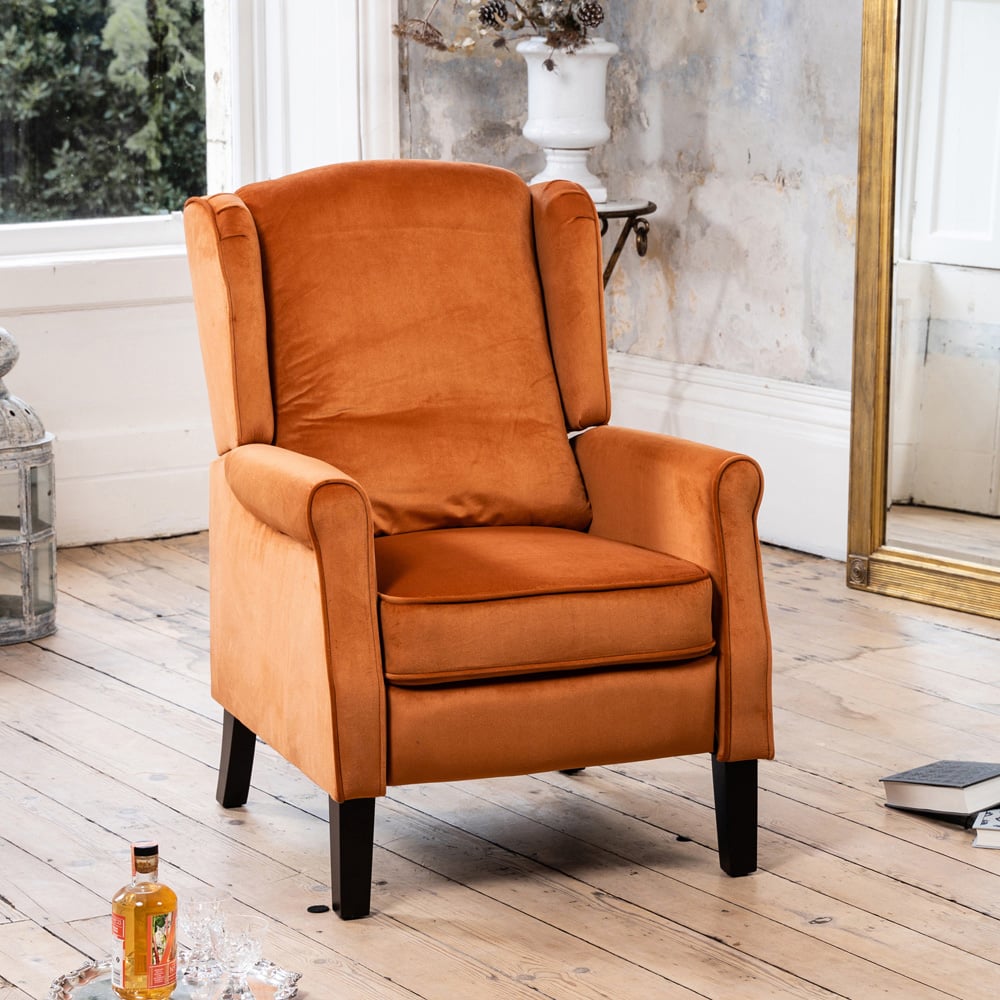 Artemis Home Barksdale Orange Recliner Armchair Image 4