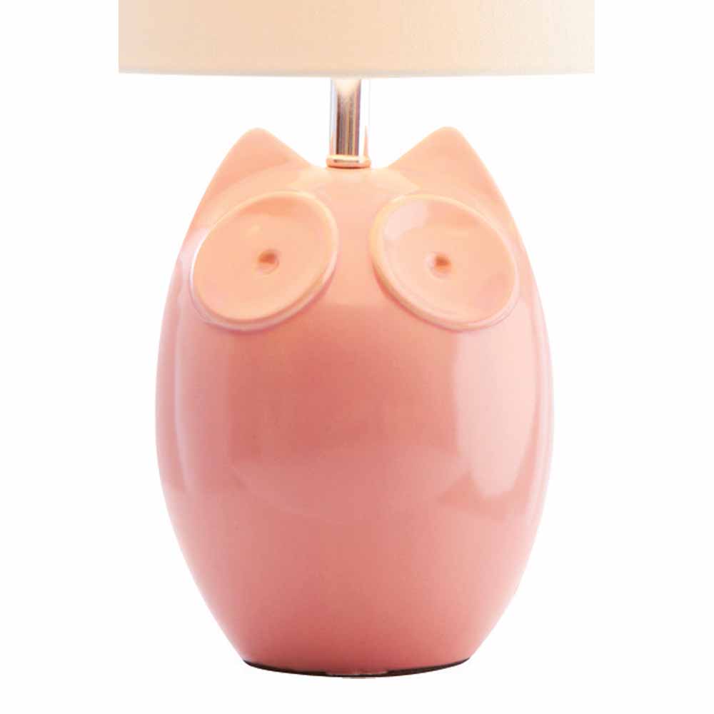 Lighting & Interiors Hoot Pink Table Lamp Image 2