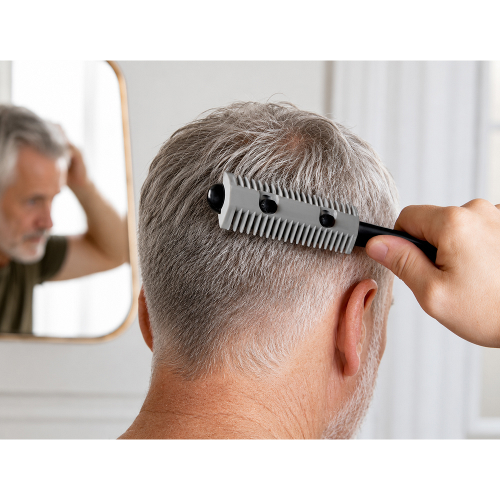 Avilo Hair Cutting Comb with Hidden Razor Blades Image 2