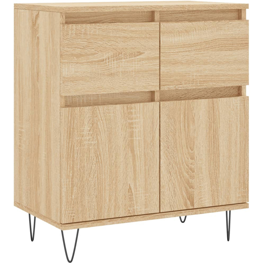 vidaXL 2 Door 2 Drawer Sonoma Oak Sideboard Image 2