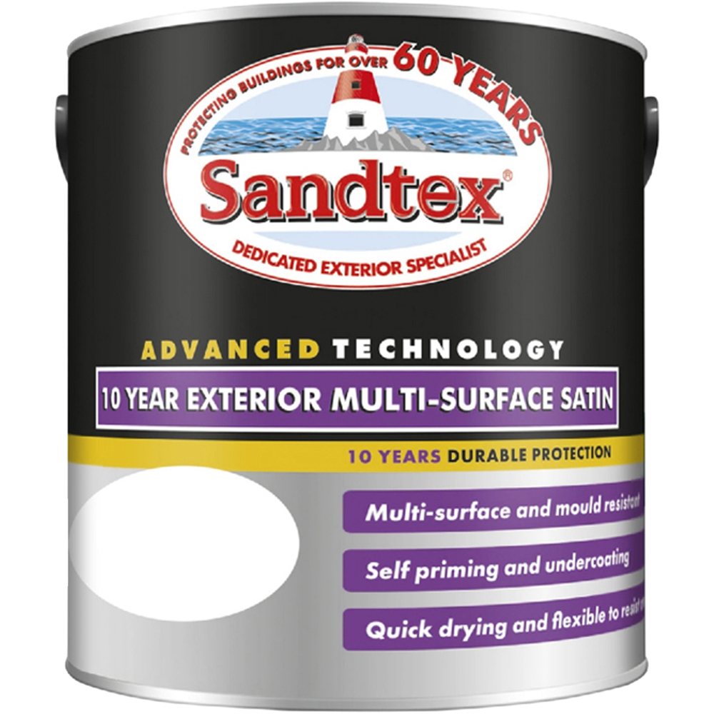Sandtex Retail Bay Tree Multi Surface Satin Paint 2.5L Image 2