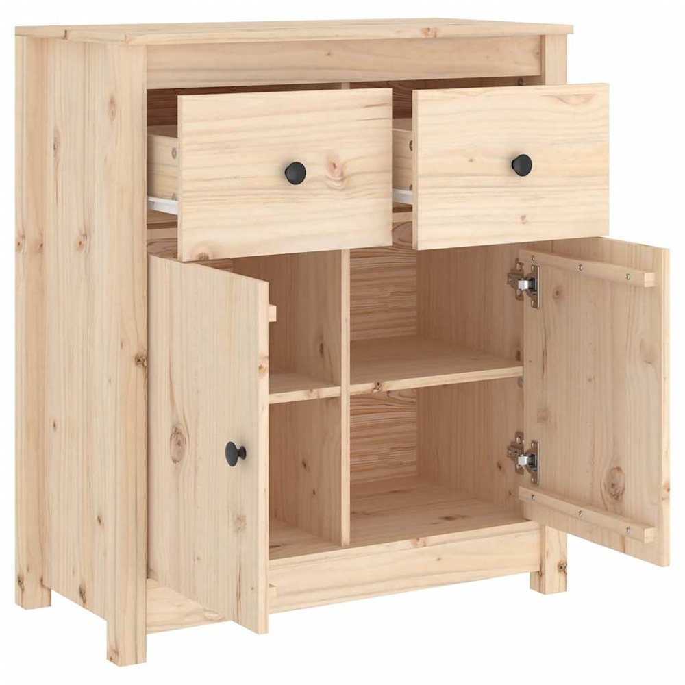 vidaXL 2 Door 2 Drawer Solid Pine Wood Sideboard Image 5