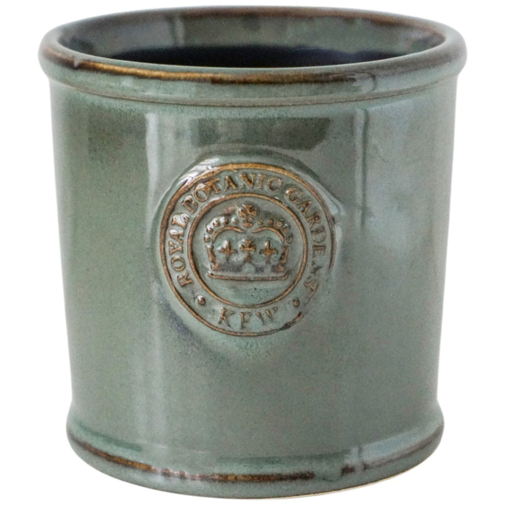Ivyline Kew Sage Ceramic Embossed Reactive Glaze Indoor Planter 19cm Image 1