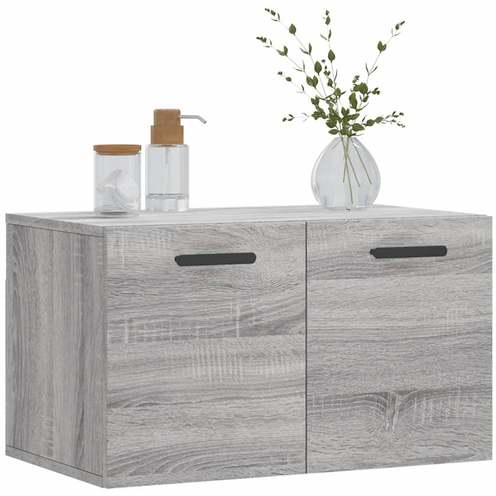 vidaXL 2 Door Grey Sonoma Oak Wall Cabinet Image 3